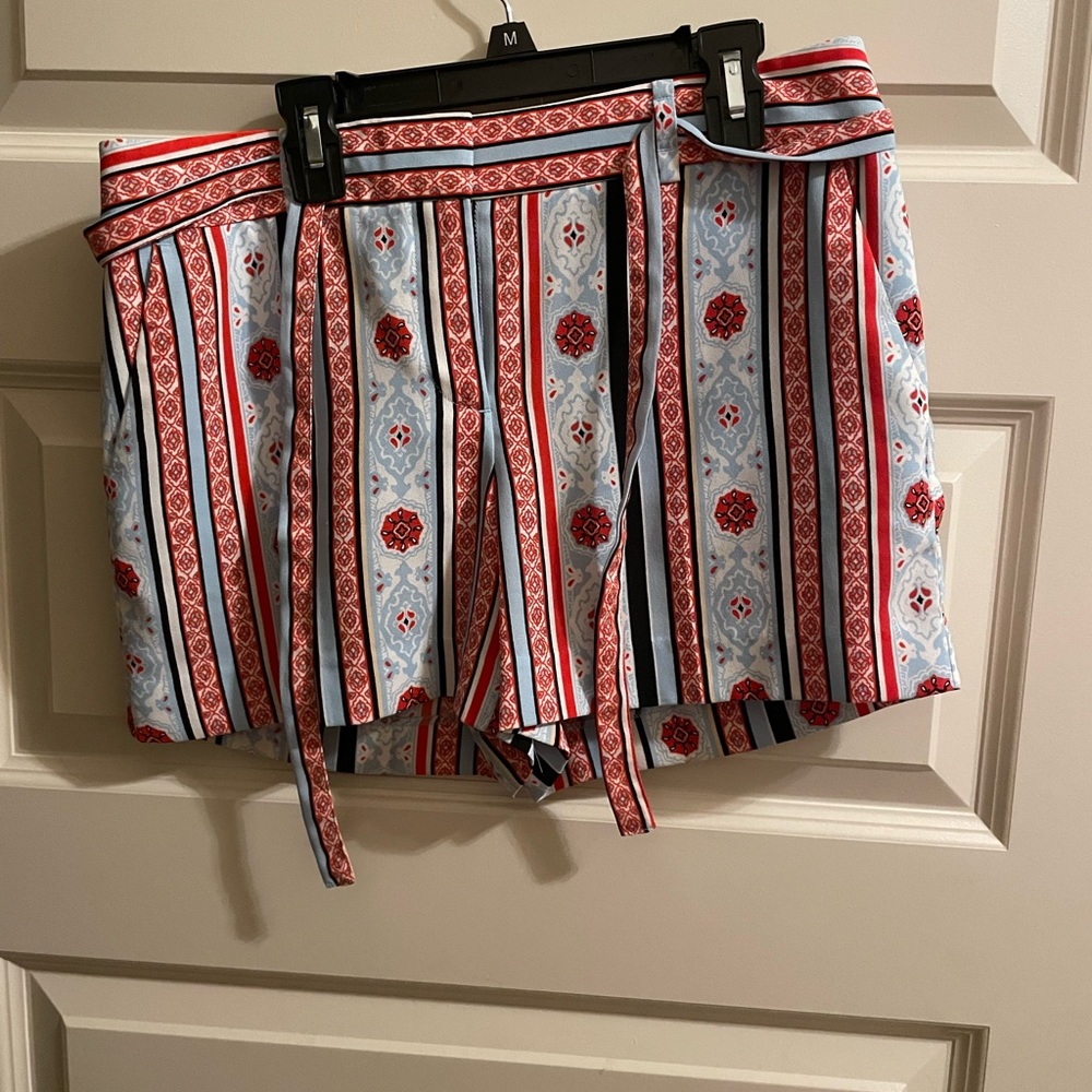 Loft Fashion Red and Blue Skorts with Nautical Stripes